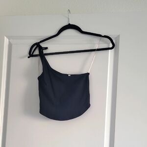 Women's Black One-Shoulder Top